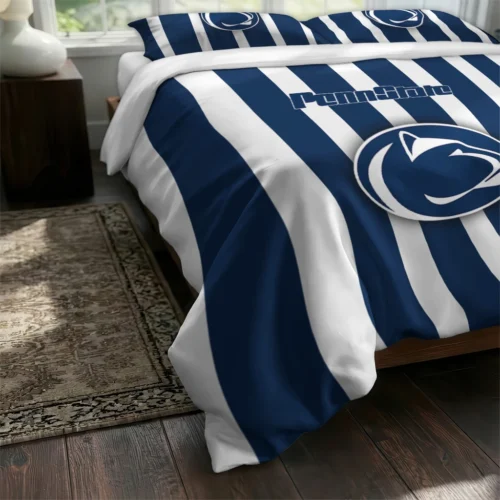 Penn State Nittany Lions Stripe Style Bedding Set Fashion Forward