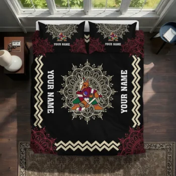 Personalized Arizona Coyotes Mandala Lacework Bedding Set Best Selling