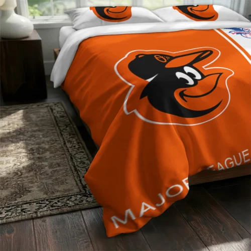 Personalized Baltimore Orioles Mlb Logo Bedding Set Fashion Forward