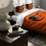 Personalized Baltimore Orioles Mlb Logo Bedding Set Best Selling