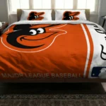 Personalized Baltimore Orioles Mlb Logo Bedding Set Best Selling