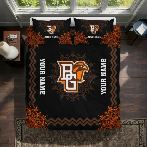Personalized Bowling Green Falcons Mandala Lacework Bedding Set Best Selling