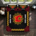 Personalized Calgary Flames Mandala Lacework Bedding Set Best Selling