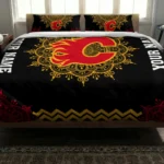 Personalized Calgary Flames Mandala Lacework Bedding Set Best Selling