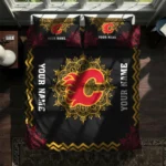 Personalized Calgary Flames Mandala Lacework Bedding Set Best Selling
