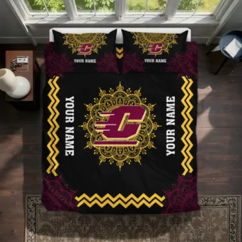 Personalized Central Michigan Chippewas Mandala Lacework Bedding Set Best Selling