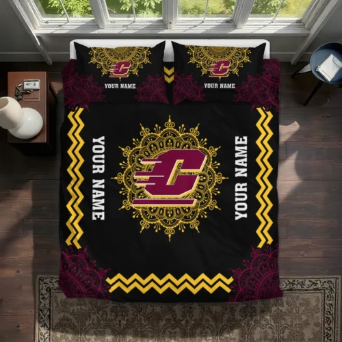 Personalized Central Michigan Chippewas Mandala Lacework Bedding Set Best Selling