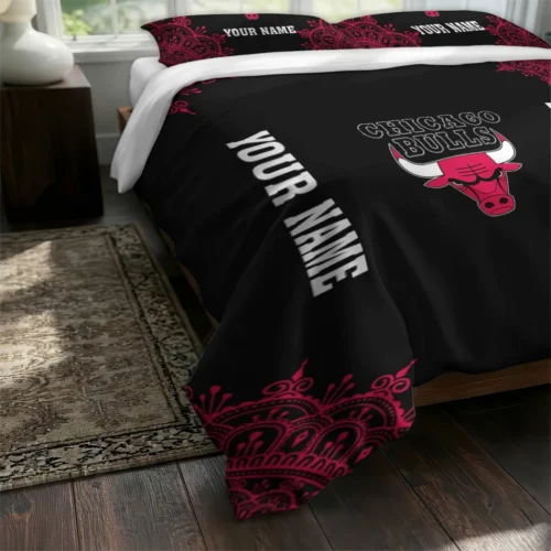 Personalized Chicago Bulls Mandala Lacework Bedding Set Fashion Forward