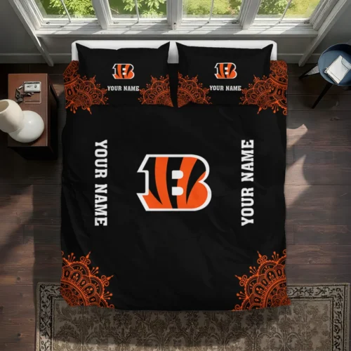 Personalized Cincinnati Bengals Mandala Lacework Bedding Set Best Selling