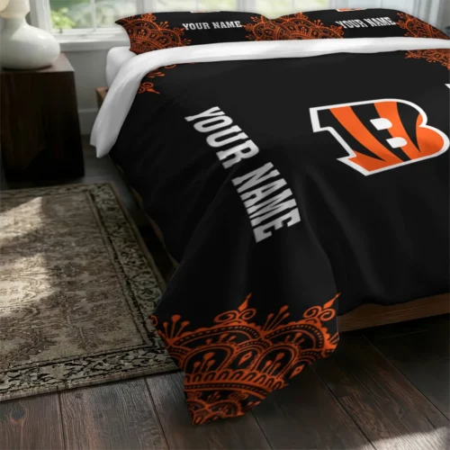 Personalized Cincinnati Bengals Mandala Lacework Bedding Set Fashion Forward