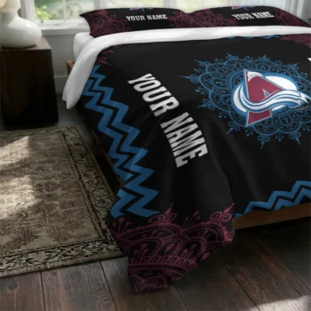 Personalized Colorado Avalanche Mandala Lacework Bedding Set Fashion Forward