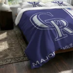Personalized Colorado Rockies Mlb Logo Bedding Set Best Selling