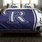 Personalized Colorado Rockies Mlb Logo Bedding Set Best Selling