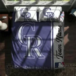 Personalized Colorado Rockies Mlb Logo Bedding Set Best Selling