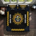 Personalized Denver Nuggets Mandala Lacework Bedding Set Best Selling
