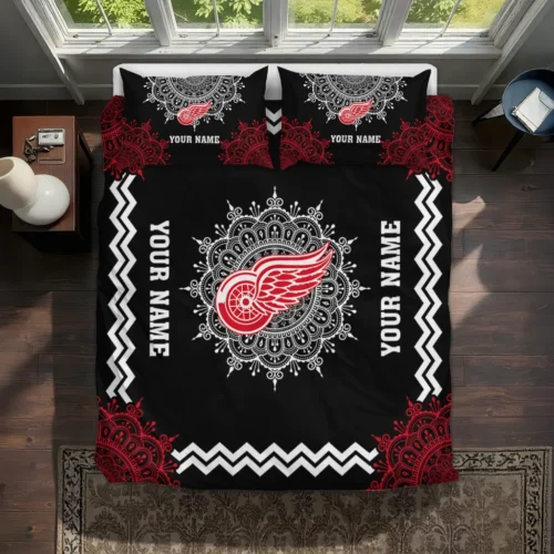 Personalized Detroit Red Wings Mandala Lacework Bedding Set Best Selling