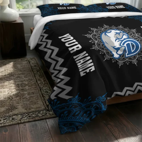 Personalized Drake Bulldogs Mandala Lacework Bedding Set Fashion Forward