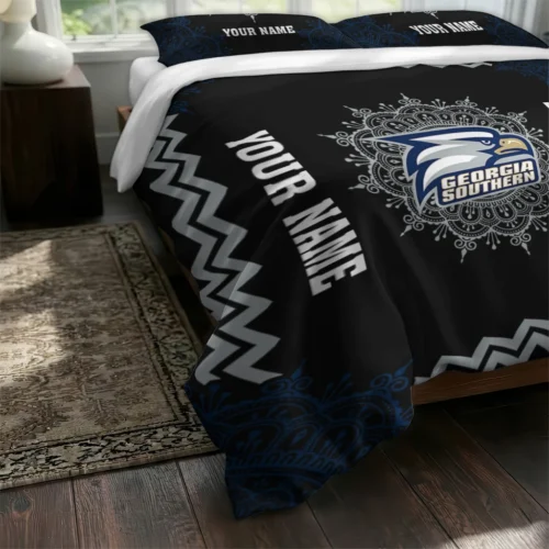 Personalized Georgia Southern Eagles Mandala Lacework Bedding Set Fashion Forward
