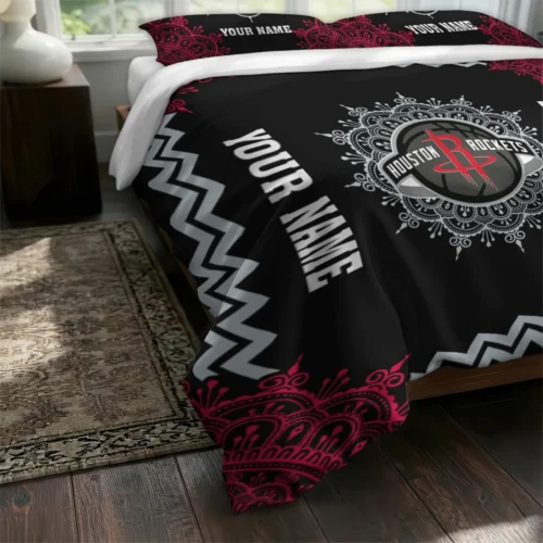 Personalized Houston Rockets Mandala Lacework Bedding Set Fashion Forward