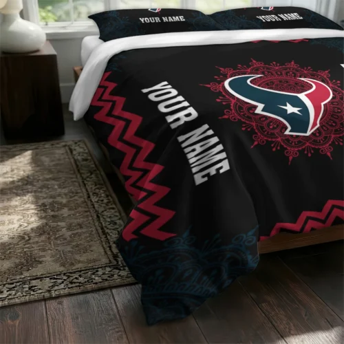 Personalized Houston Texans Mandala Lacework Bedding Set Fashion Forward