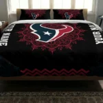 Personalized Houston Texans Mandala Lacework Bedding Set Best Selling