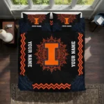 Personalized Illinois Fighting Illini Mandala Lacework Bedding Set Best Selling