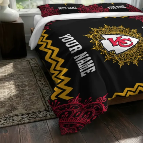 Personalized Kansas City Chiefs Mandala Lacework Bedding Set Fashion Forward