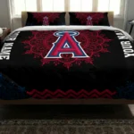 Personalized Los Angeles Angels Mandala Lacework Bedding Set Best Selling