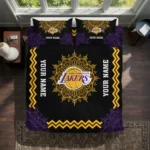 Personalized Los Angeles Lakers Mandala Lacework Bedding Set Best Selling