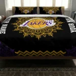 Personalized Los Angeles Lakers Mandala Lacework Bedding Set Best Selling