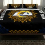 Personalized Los Angeles Rams Mandala Lacework Bedding Set Best Selling