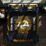 Personalized Los Angeles Rams Mandala Lacework Bedding Set Best Selling