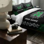 Personalized Marshall Thundering Herd Mandala Lacework Bedding Set Best Selling