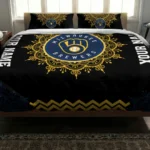 Personalized Milwaukee Brewers Mandala Lacework Bedding Set Best Selling