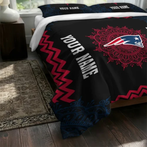 Personalized New England Patriots Mandala Lacework Bedding Set Fashion Forward