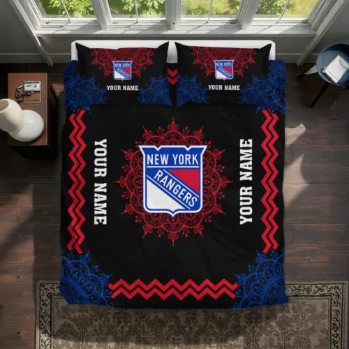Personalized New York Rangers Mandala Lacework Bedding Set Best Selling
