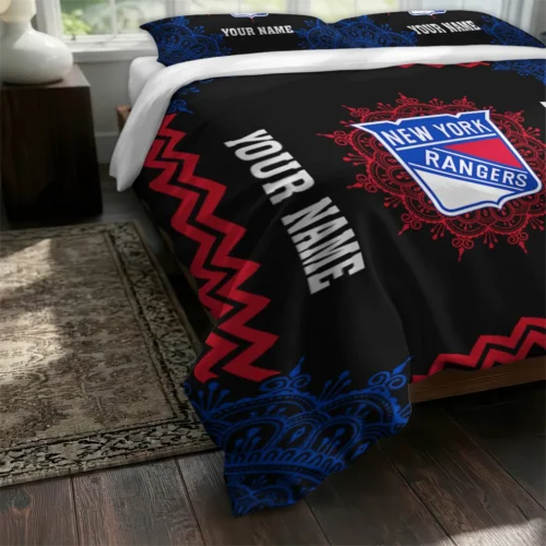 Personalized New York Rangers Mandala Lacework Bedding Set Fashion Forward