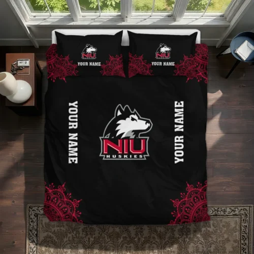 Personalized Northern Illinois Huskies Mandala Lacework Bedding Set Best Selling