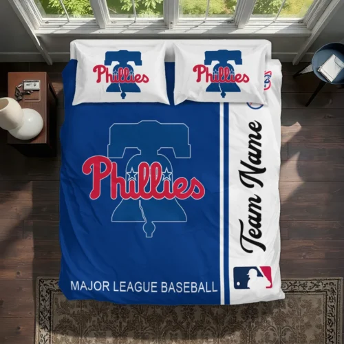 Personalized Philadelphia Phillies Mlb Logo Bedding Set Best Selling