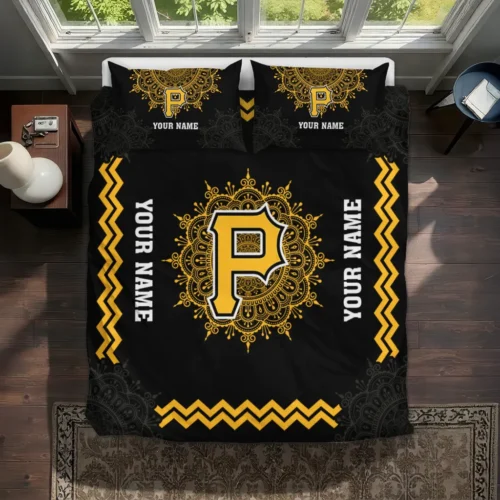 Personalized Pittsburgh Pirates Mandala Lacework Bedding Set Best Selling