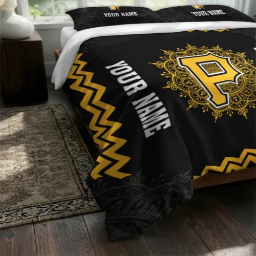Personalized Pittsburgh Pirates Mandala Lacework Bedding Set Fashion Forward