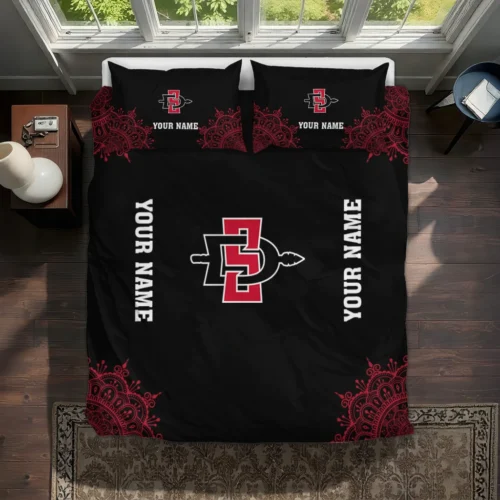 Personalized San Diego State Aztecs Mandala Lacework Bedding Set Best Selling