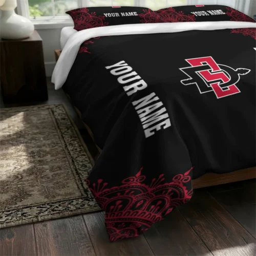 Personalized San Diego State Aztecs Mandala Lacework Bedding Set Fashion Forward