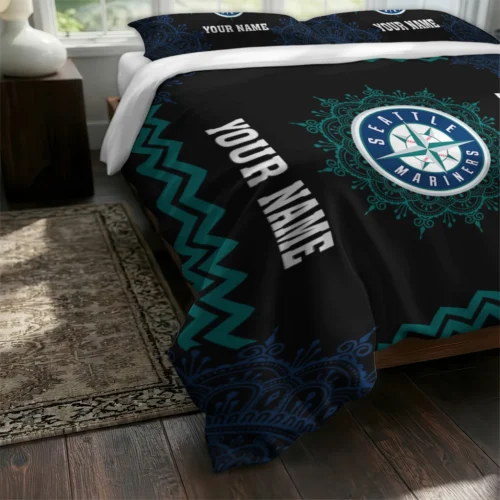 Personalized Seattle Mariners Mandala Lacework Bedding Set Fashion Forward
