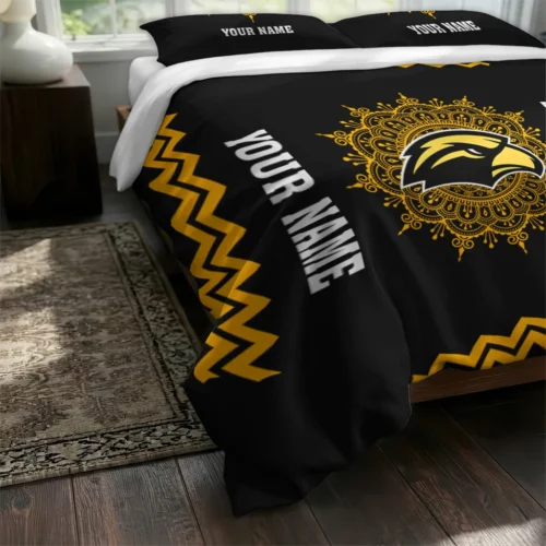 Personalized Southern Miss Golden Eagles Mandala Lacework Bedding Set Fashion Forward