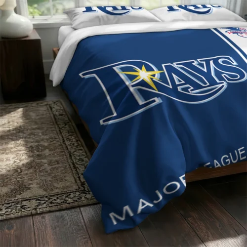 Personalized Tampa Bay Rays Mlb Logo Bedding Set Fashion Forward