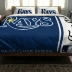 Personalized Tampa Bay Rays Mlb Logo Bedding Set Best Selling