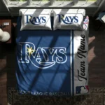 Personalized Tampa Bay Rays Mlb Logo Bedding Set Best Selling