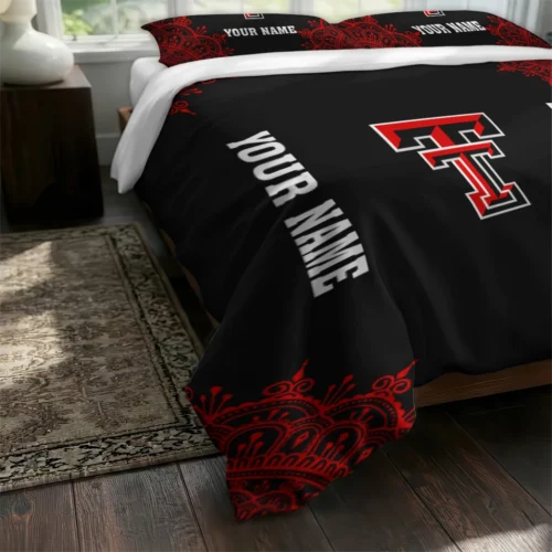 Personalized Texas Tech Red Raiders Mandala Lacework Bedding Set Fashion Forward