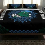Personalized Tulane Green Wave Mandala Lacework Bedding Set Best Selling